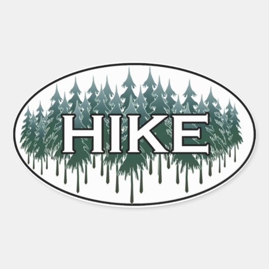 HIKE楕円ロゴ 楕円形シール (正面)
