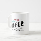 Hike Evolution Wanderung Berge コーヒーマグカップ (正面左)
