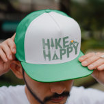 Hike Happy Camper Hiker Hiking Family Personalized キャップ<br><div class="desc">Elevate your outdoor style with our 'Hike Happy' trucker hat! Designed for the adventurous soul, these trucker hats capture the essence of hiking, camping, and mountaineering. Embrace the peaks, conquer the mountains, and express your love for the great outdoors. The perfect gift for the hiking lover, camper, or mountain climber...</div>