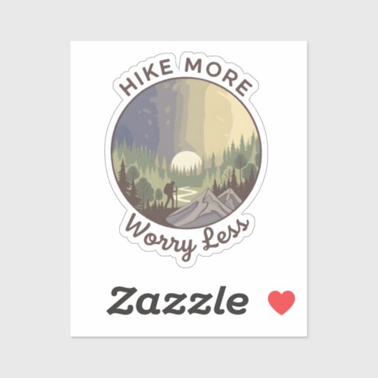 Hike More, Worry Less シール (シート)
