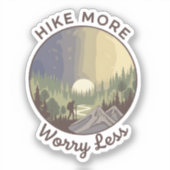 Hike More, Worry Less シール (正面)