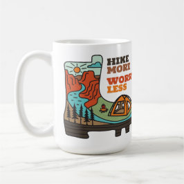 Hike More Worry Less Funny Camping Mug コーヒーマグカップ