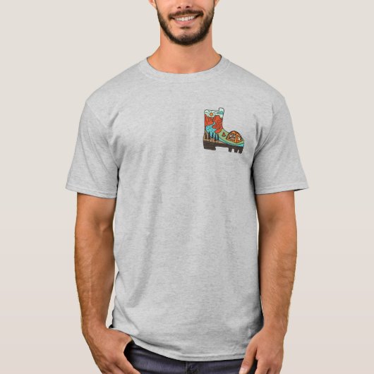 Hike More Worry Less Funny Camping T-Shirt Tシャツ (正面)