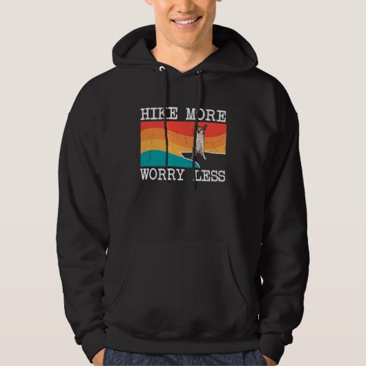 Hike More Worry Less Norwegian Lundehund Graphic H パーカ (正面)