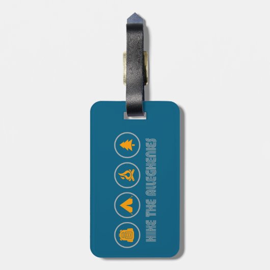 Hike The Allegheny Mountains ラゲッジタグ (裏面縦)