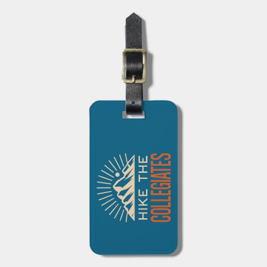 Hike The Collegiate Mountains Sunburst ラゲッジタグ (正面縦)