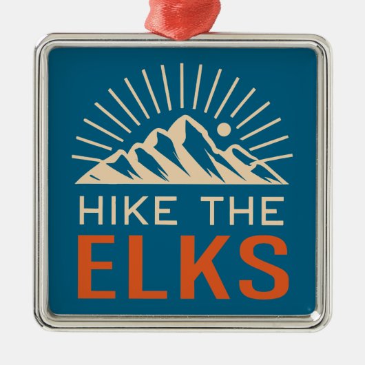 Hike The Elk Mountains Sunburst メタルオーナメント (正面)