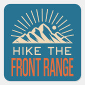 Hike The Front Range Sunburst スクエアシール (正面)