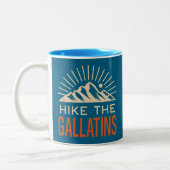 Hike The Gallatin Mountains Sunburst ツートーンマグカップ (左)