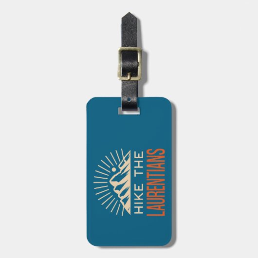 Hike The Laurentian Mountains Quebec Sunburst ラゲッジタグ (正面縦)