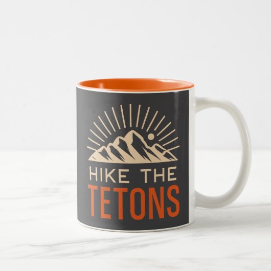 Hike The Tetons Sunburst ツートーンマグカップ (右)