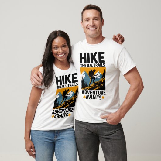 Hike the U.S. Trails Adventure Awaits Design Tシャツ (ユニセックス)
