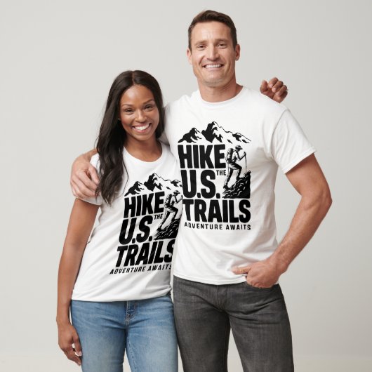 Hike the U.S. Trails Mountain Adventure Graphic Tシャツ (ユニセックス)