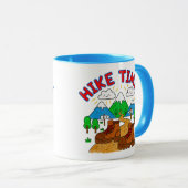 Hike Time Kids Drawing with Mountains マグカップ (正面右)