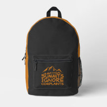 Hiker camping humor black orange