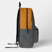Hiker camping humor gray orange プリントバックパック (左)