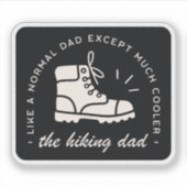 Hiker dad funny hiking father シール (正面)
