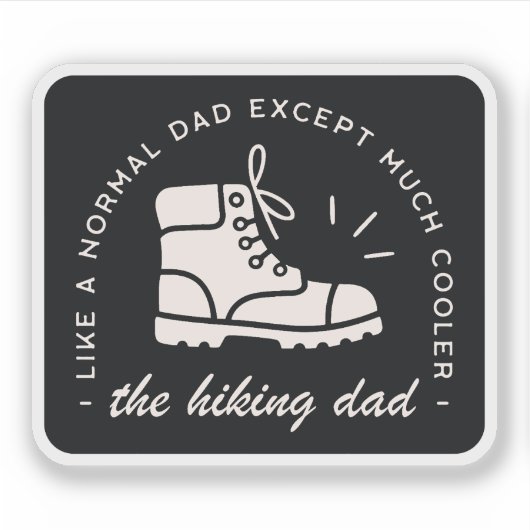 Hiker dad funny hiking father シール (正面)