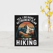 Hiker Funny Retirement Plan - Plan On Hiking  カード (黄色い花)