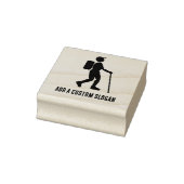 Hiker with Backpack：任意のスローガントレッキングテーマの追加 ラバースタンプ (スタンプ)