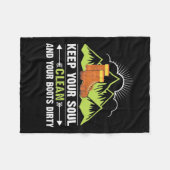 Hiking 保 Your Soul Clean フリースブランケット (正面(横))