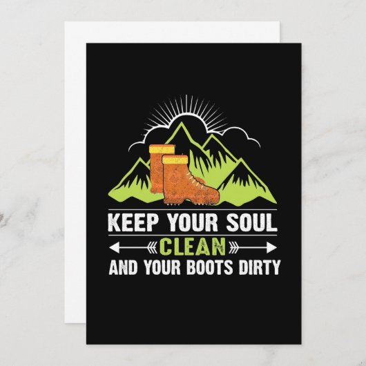 Hiking 保 Your Soul Clean 招待状 (正面/裏面)