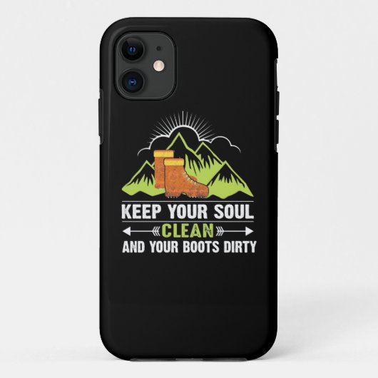 Hiking 保 Your Soul Clean Case-Mate iPhoneケース (裏面)