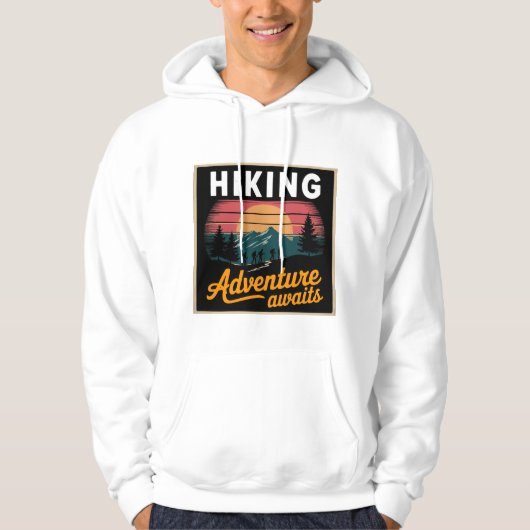 Hiking Adventure Awaits Vintage Design パーカ (正面)