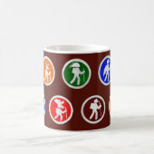 Hiking Animal Trail Markers コーヒーマグカップ (中央)