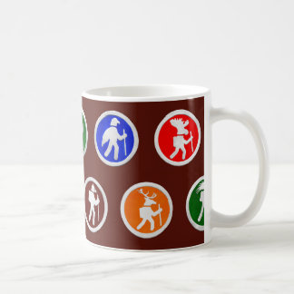 Hiking Animal Trail Markers コーヒーマグカップ