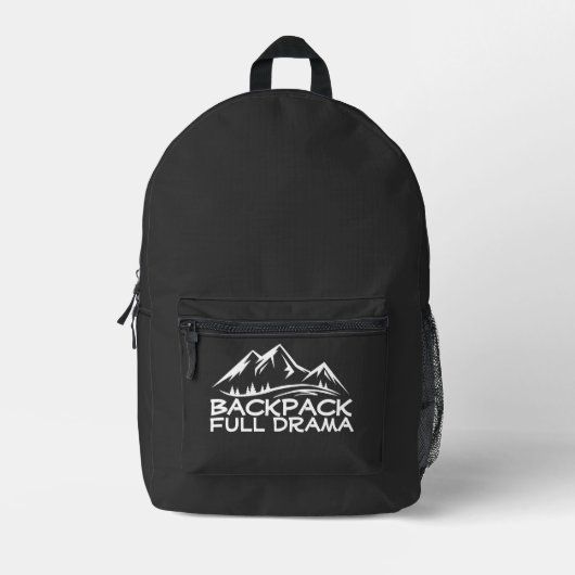 Hiking Backpack with Funny Trail Quote プリントバックパック (正面)