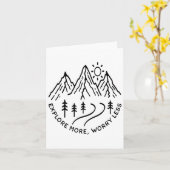 Hiking Camping Mountain Travel Adventure - Vanlife カード (黄色い花)