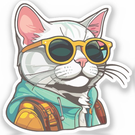 hiking cat シール (正面)