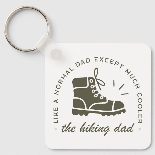 Hiking dad funny hiker father キーホルダー (正面)