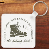 Hiking dad funny hiker father キーホルダー (裏面)