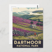 Hiking Dartmoor National Park Travel ポストカード (正面/裏面)