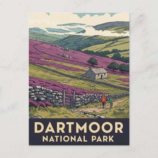 Hiking Dartmoor National Park Travel ポストカード (正面)