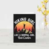 Hiking Girl Like A Normal Girl But Cooler Funny Hi カード (黄色い花)