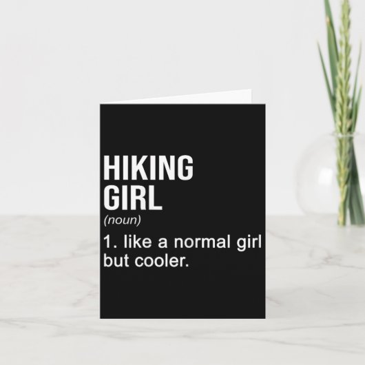 Hiking Girl Noun Definition Hiking Hiker Mountaine カード (正面)