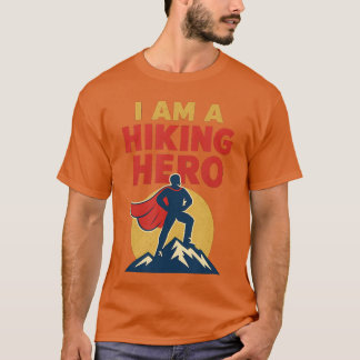 Hiking Hero Comic Mountain Adventure Design funny Tシャツ