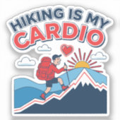 Hiking Is My Cardio シール (正面)