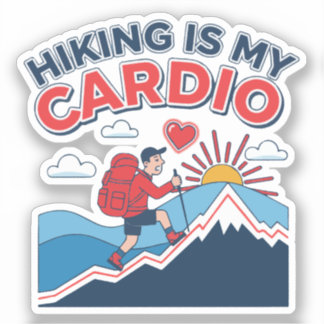 Hiking Is My Cardio シール