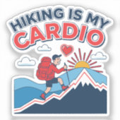 Hiking Is My Cardio シール (正面)