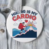 Hiking Is My Cardio 缶バッジ (インサイチュ)
