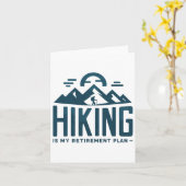 Hiking Is My Retirement Plan Camping Funny Hiker R カード (黄色い花)