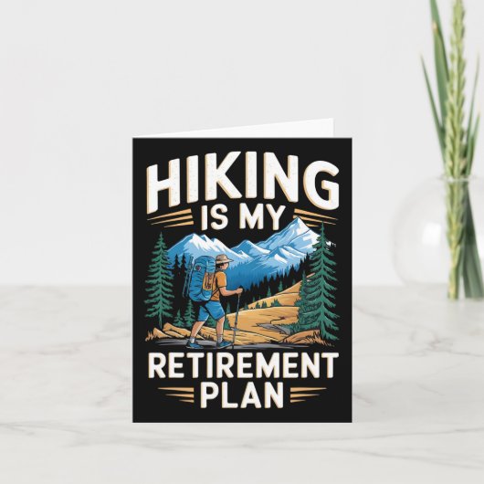 Hiking Is My Retirement Plan Outdoor Adventure  カード (正面)