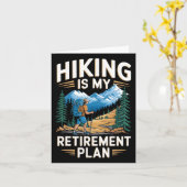 Hiking Is My Retirement Plan Outdoor Adventure  カード (黄色い花)