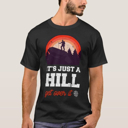 Hiking Mountain black tshirt  Tシャツ (正面)