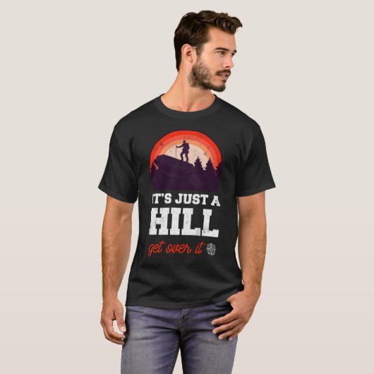 Hiking Mountain black tshirt  Tシャツ (正面フル)