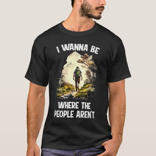 Hiking mountaineer no people peace alone walking   tシャツ (正面)